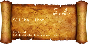 Slifka Libor névjegykártya
